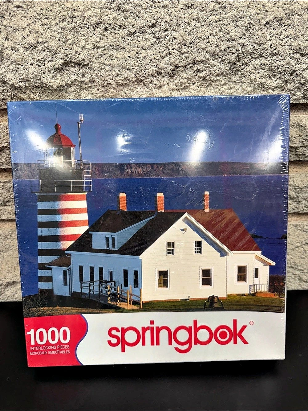 Vintage 2005 Springbok West Quoddy Head Lighthouse 1000-Piece Puzzle
